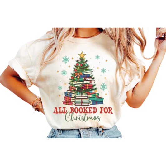 All Booked For Christmas T-Shirt